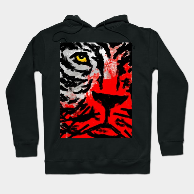 White Tiger Hoodie by ArtbyCorey